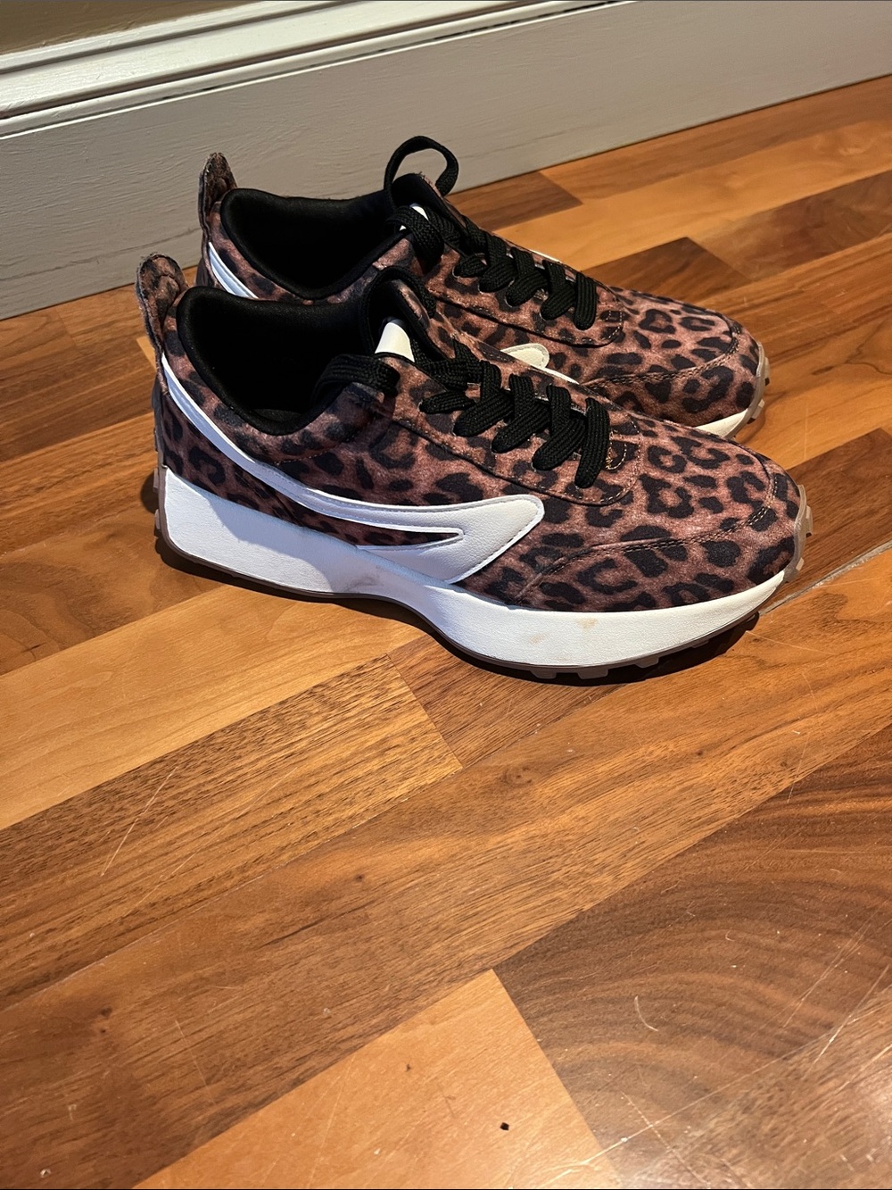 Dolce Vita Leopard Print Platform Women’s Sneakers - Black & Brown